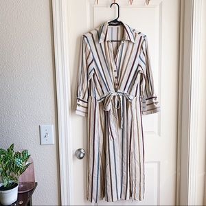 Zara Striped Midi Dress
